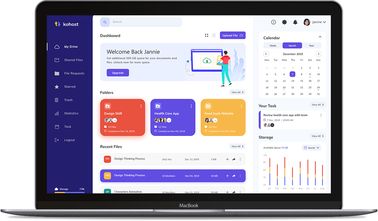 Dashboard BeeProjects en ordenador